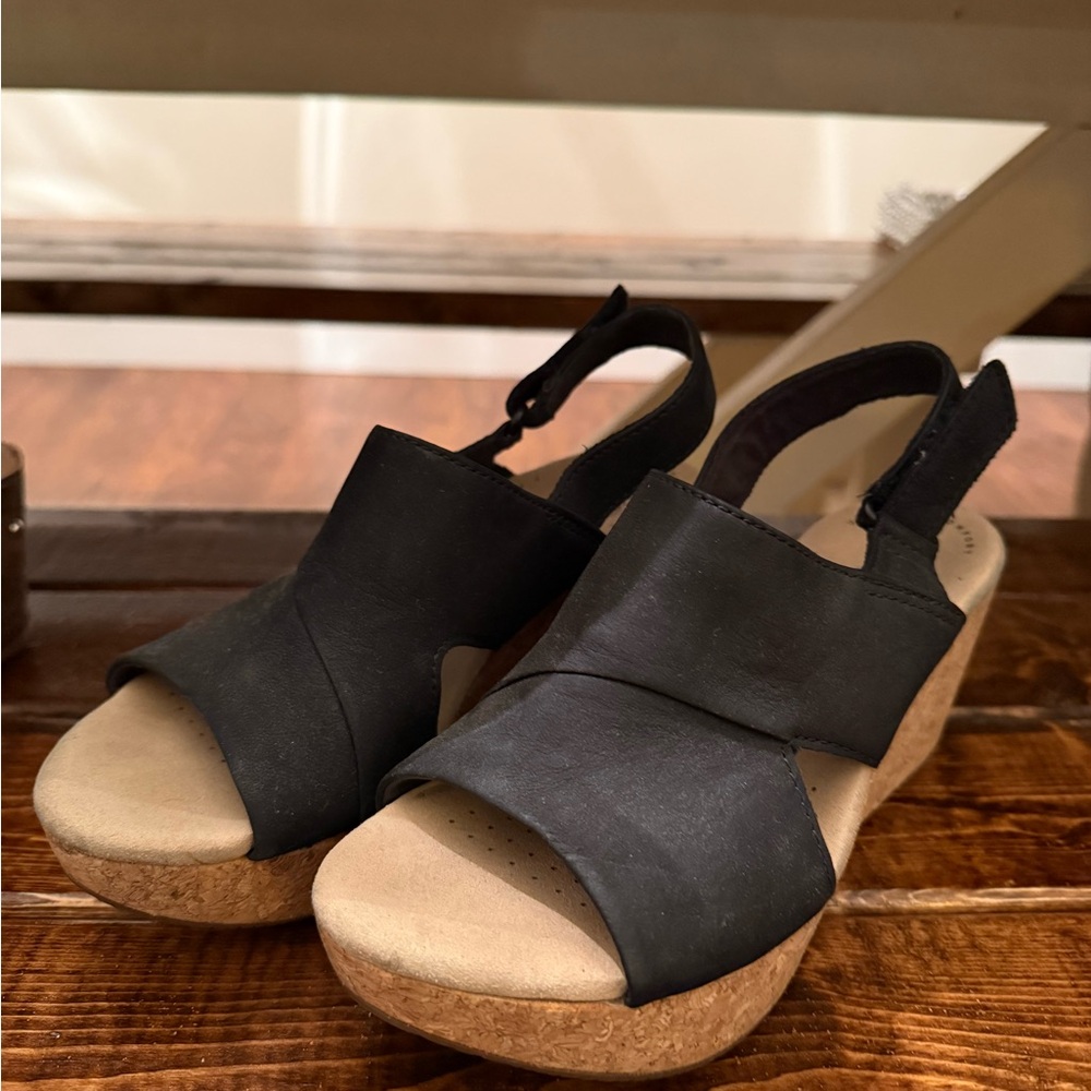 Women's Clarks's Black Sandals